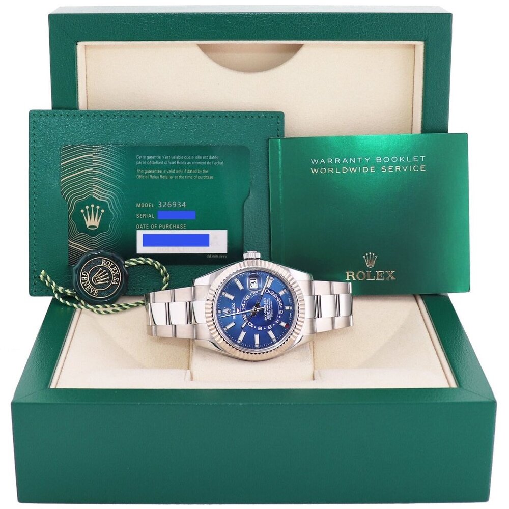 NEW ROLEX SKY DWELLER WATCH WITH BOX AND TAG